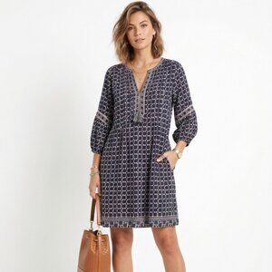 A geometric tunic dress